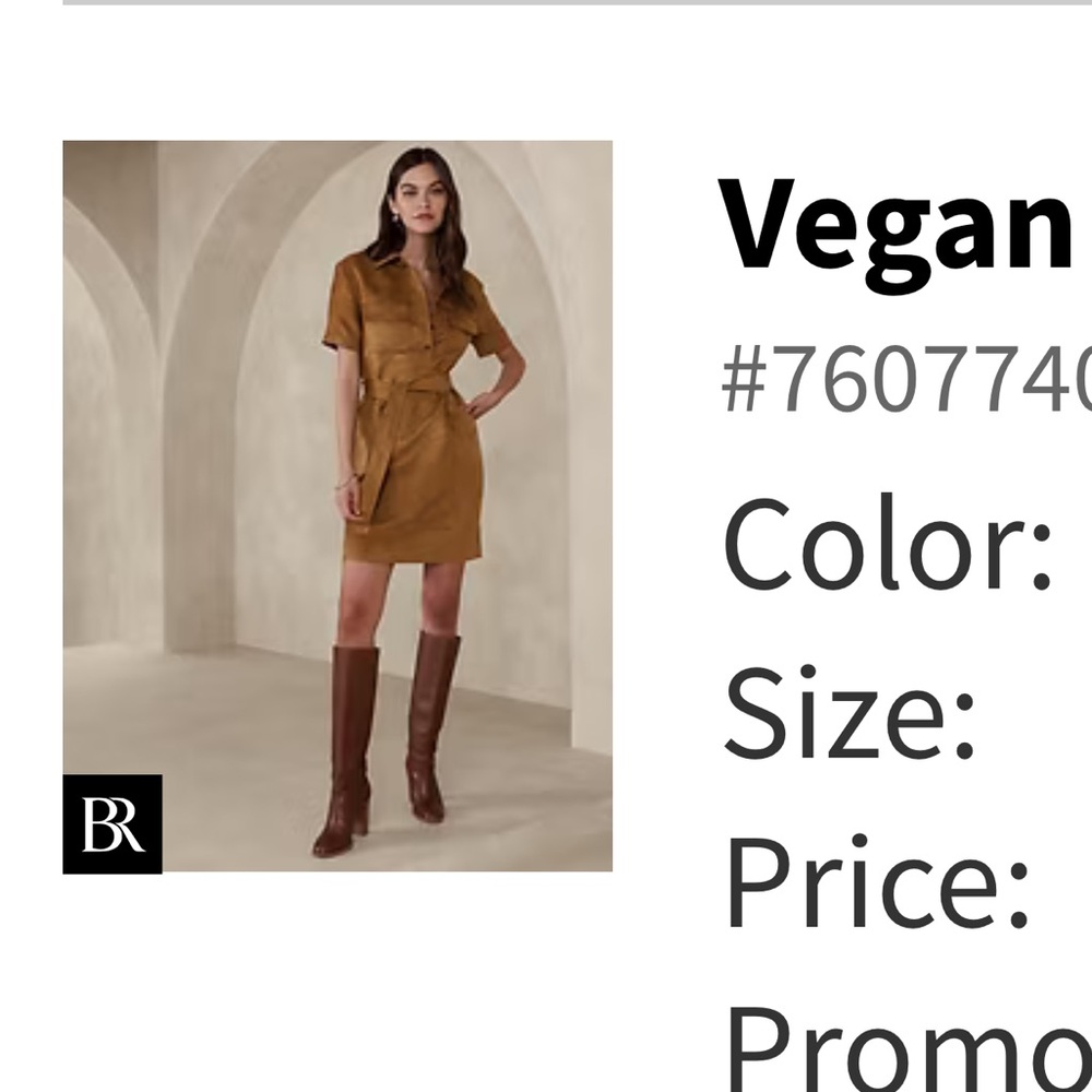 Vegan Suede dress, size Medium